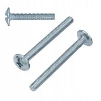 Śruba meblowa podkładkowa M4x20 na krzyżak 50szt Wkręt metryczny