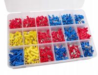 Zestaw 1200szt konektory oczkowe widełkowe izolowane (5070)