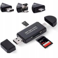 Czytnik Kart 5w1 SD MicroSD USB TYP-C MicroUSB TF Koanni