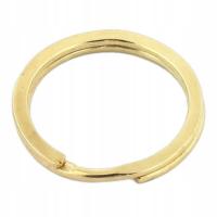 Плоские кольца для ключей 20 мм 100шт золото