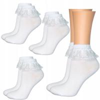 3X Детские носки для девочек с оборками, кружевные белые элегантные