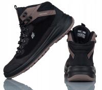 BUTY 4F DAMSKIE TREKKINGOWE CZARNE ODDYCHAJĄCE WODOODPORNE OBDH268 21S R 37