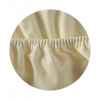 PRZEŚCIERADŁO JERSEY DO ŁÓŻECZKA 160x80 BAWEŁNA - kremowy