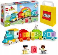 2W1 LEGO DUPLO POCIĄG Z CYFERKAMI NAUKA LICZENIA 10954+TORBA