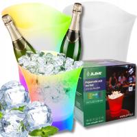 POJEMNIK WIADERKO NA LÓD RGB ŚWIATŁO LED COOLER DO LODU 5L NA SZAMPANA DUŻE