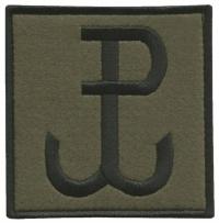 Значок Липучка Патч Вышивка Польша Борьба Олив