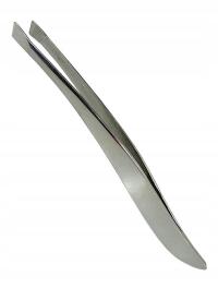 PĘSETA DO REGULACJI BRWI WYGIĘTA STALOWA