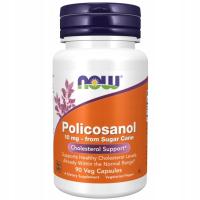 NOW Foods Policosanol 10mg LCFA CHOLESTEROL KRĄŻENIE VEGE 90kap