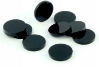 Znaczniki akryl czarne okrągłe 15x3mm