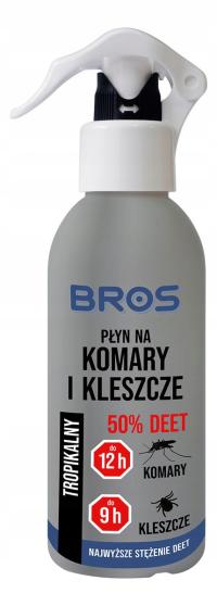 Bros Płyn na komary i kleszcze 50% DEET 130 ml