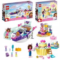 LEGO GABBY'S DOLLHOUSE KOCI DOMEK STATEK I SPA SYRENA KOTEK ZESTAW 2W1