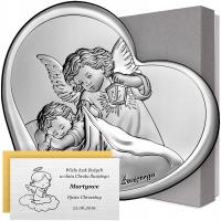 Ангел-Хранитель Серебряная картина для крещения сувенир Крещения с гравировкой 999,95