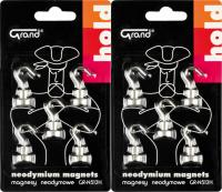 Magnesy neodymowe z haczykiem GR-N512H 12 mm GRAND 5 szt. x2