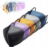 Maseczki FFP2 Kolorowe 5 Warstw 30 szt Certyfikat CE Indywidualnie Pakowane