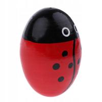 Деревянный шейкер для яиц, интеллектуальная перкуссионная игрушка для раннего красного цвета