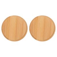 2 Sztuk Bambusowe Pokrywki Kubków Gładka Powierzchnia Pokrywy Kubków Wielokrotnego Użytku