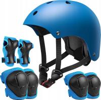 7 PCS KASK DZIECIĘCY ROWER ROLKI OCHRANIACZAMI NA KOLANA I