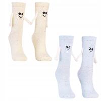 SKARPETKI DAMSKIE DŁUGIE FRIENDSY BAWEŁNA ŁAPKI NA MAGNES MORAJ 2-PAK 38-41