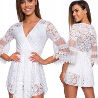 047_KORONKOWY KOMBINEZON ,SUKIENKA ASYMETRYCZNA _S/36