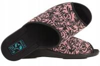 ADANEX 29518 TEKSTYLNE DOMOWE DAMSKIE KAPCIE PAPCIE KLAPKI KOTURN PU Cza