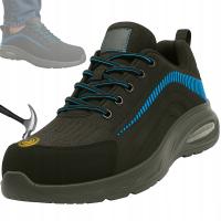 Buty robocze męskie Z PODNOSKIEM LEKKIE PRZEWIEWNE półbuty ochronne BHP CE