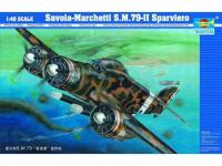 Trumpeter 02817 Bombowiec Savoia-Marchetti S.M.79-II Sparviero model 1/48