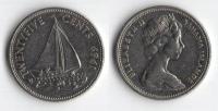 BRYTYJSKIE WYSPY BAHAMA 1969 25 CENTS