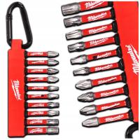 Zestaw bitów Milwaukee udarowych 10 szt. + karabińczyk