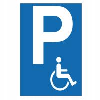 Tabliczka znak Dla niepełnosprawnych inwalida PCV 5mm 40x60 cm inwalidów