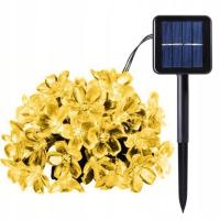 mf-LAMPKI SOLARNE OGRODOWE ŁAŃCUCH KWIATKI 7M 50LED