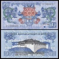 Bhutan 1 Ngultrum 2013 P-27b UNC