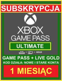 Subskrypcja Game Pass + Live Gold 1 miesiąc KOD
