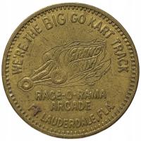 28021. USA, Race-O-Rama Arcade - token/żeton (5,54g/25mm)