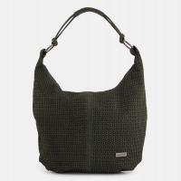 VENEZIA TOREBKA DAMSKA Z NATURALNEJ SKÓRY ZAMSZOWEJ W KOLORZE ZIELONYM