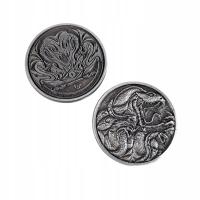 МИФОЛОГИЯ CTHULHU-YIG СЕРЕБРЯНАЯ МЕТАЛЛИЧЕСКАЯ МОНЕТА 1 ШТ LARP RPG