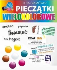 Pieczątka kolorowa z kolorowym odbiciem firmowa z logo Projekt Gratis