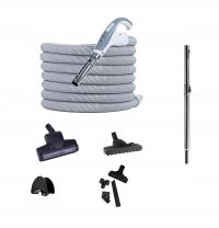 Шланг труба 9 м турбо щетка центральный пылесос аксессуары мега набор