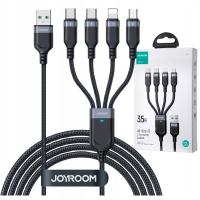 Kabel Joyroom USB - USB typ C / microUSB / Lightning 1,2 m czarny