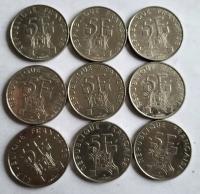 Moneta Francja 5 franków 1989 okolicznościowa Wieża Eiffla