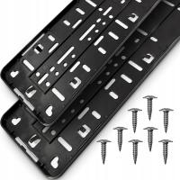 2× Uchwyt na tablicę rejestracyjną ramka pod niewidoczna ramki do tablic AGMI