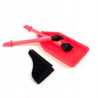 Zestaw do klejenia tacka pędzelki grzebień silikon do nakładania kleju