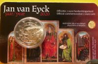 2 EURO BELGIA 2020 MALARZ JAN VAN EYCK FOLDER UNC