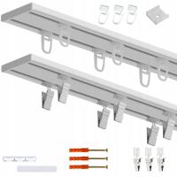 Карниз потолка двойной 200км рельс потолка 2 рельса рельса алюминиевый зубцы