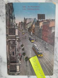 ŁÓDŹ TRAMWAJE ULICA PIOTRKOWSKA 1919
