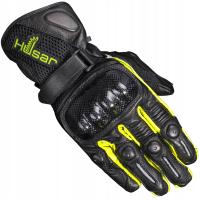 Кожаные мотоциклетные перчатки HUSAR PRO SX fluo
