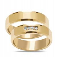 Золотые обручальные кольца с кубическим цирконием 333 5 мм пара хит