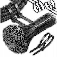 OPASKI ZACISKOWE KABLOWE TRYTYTKI MOCNE TRYTKI CZARNE NYLONOWE 4,8X300 MM