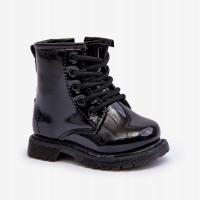 Dziecięce Botki Lakierowane Z Suwakiem