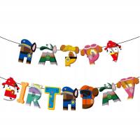 Baner Urodzinowy Happy Birthday - Kolorowa Girlanda 230cm - Paw Psi Patrol
