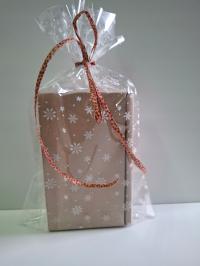 WORECZKI TOREBKI FOLIOWE ŚNIEŻYNKI 15x30 cm 50szt.